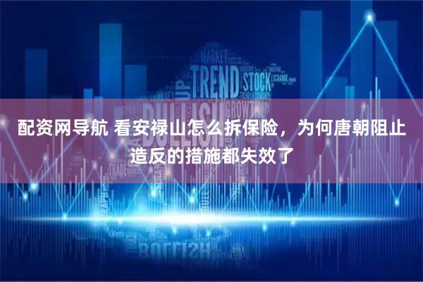 配资网导航 看安禄山怎么拆保险，为何唐朝阻止造反的措施都失效了